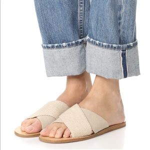 Rag & Bone Keaton Criss Cross Slide, Beige, 8